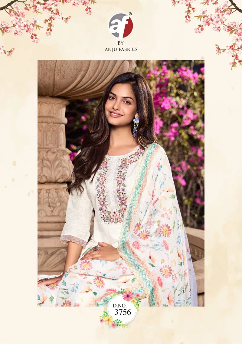 Af Patterns Vol 3 By Anju Pure Cotton Designer Kurti With Bottom Dupatta Wholesale Price In Surat
